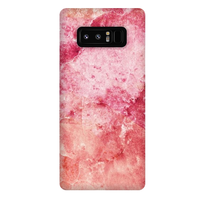 Galaxy Note 8 StrongFit Pink peach marble art by Oana 