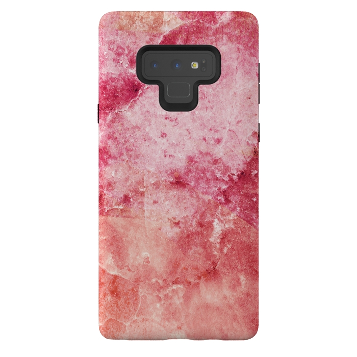 Galaxy Note 9 StrongFit Pink peach marble art by Oana 