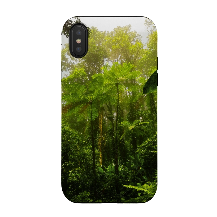 iPhone Xs / X StrongFit Rainforest Misty Green Soul  by BluedarkArt