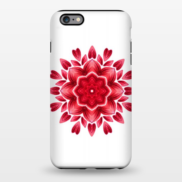 iPhone 6/6s plus StrongFit Abstract Watercolor Rose Petal Floral Mandala by Boriana Giormova