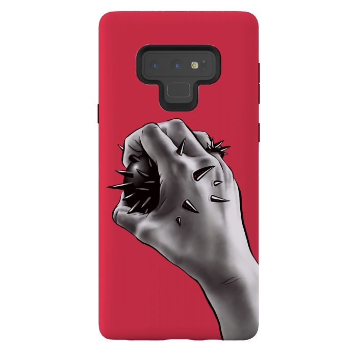 Galaxy Note 9 StrongFit Gothic horror art - stabbed hand  by Boriana Giormova
