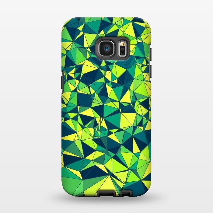 Galaxy S7 EDGE StrongFit Green Low Poly Design by Art Design Works