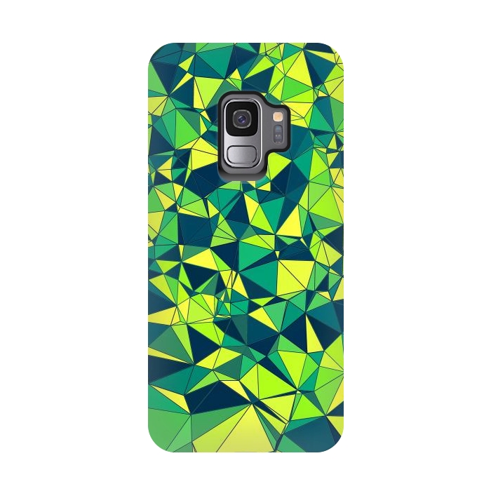 Galaxy S9 StrongFit Green Low Poly Design by Art Design Works