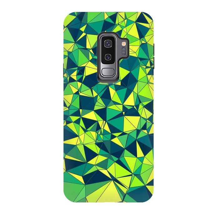 Galaxy S9 plus StrongFit Green Low Poly Design by Art Design Works