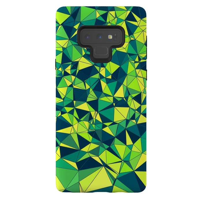 Galaxy Note 9 StrongFit Green Low Poly Design by Art Design Works
