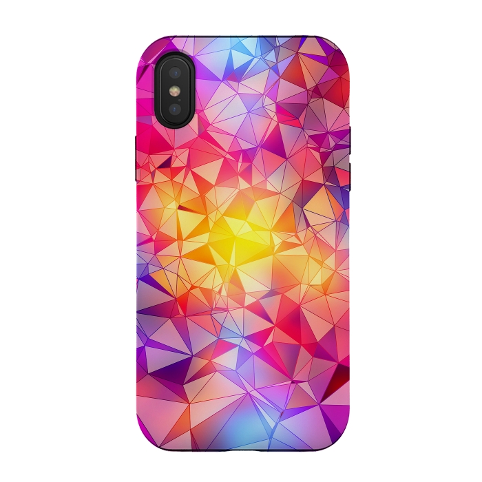 iPhone Xs / X StrongFit Colorful Low Poly Design by Art Design Works
