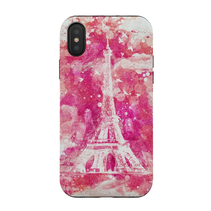 iPhone Xs / X StrongFit Artistic XLIV - Eiffel Tower Paris by Art Design Works