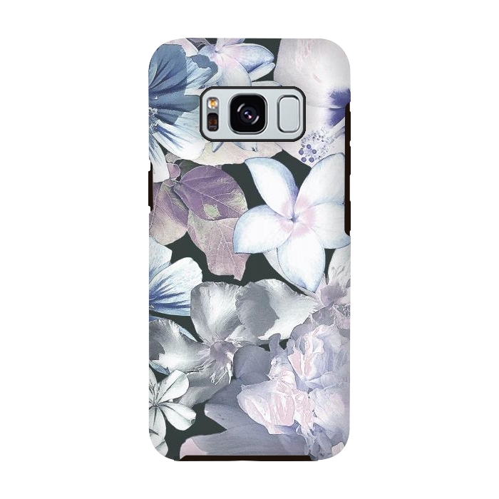 Galaxy S8 StrongFit Dark flowers by Susanna Nousiainen