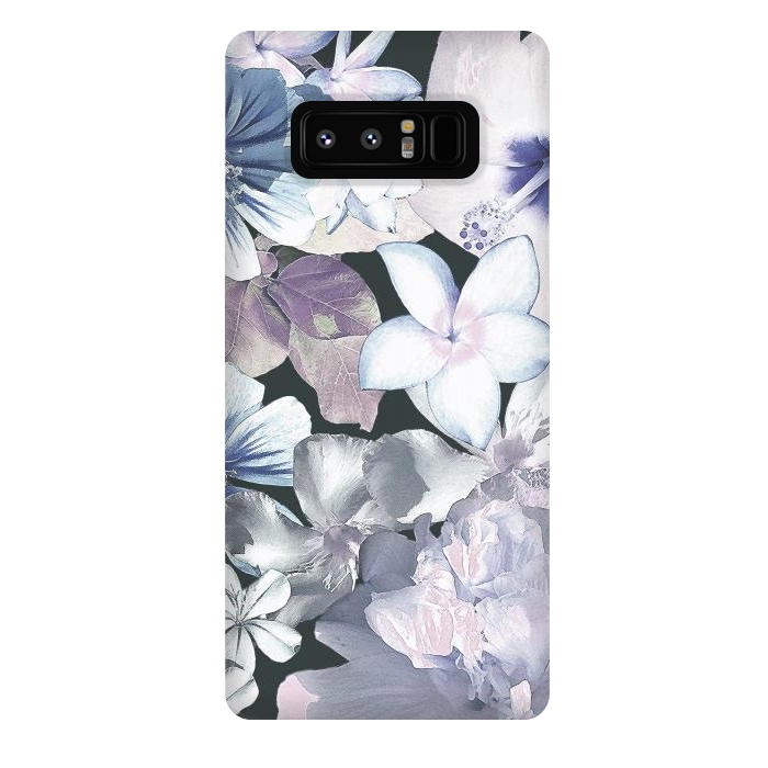 Galaxy Note 8 StrongFit Dark flowers by Susanna Nousiainen