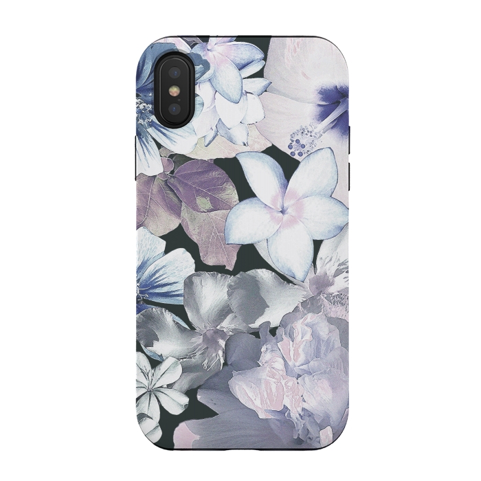 iPhone Xs / X StrongFit Dark flowers by Susanna Nousiainen