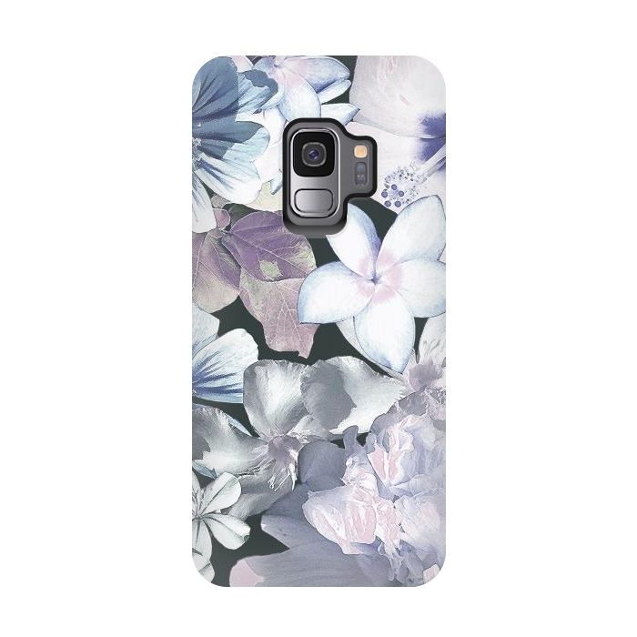 Galaxy S9 StrongFit Dark flowers by Susanna Nousiainen