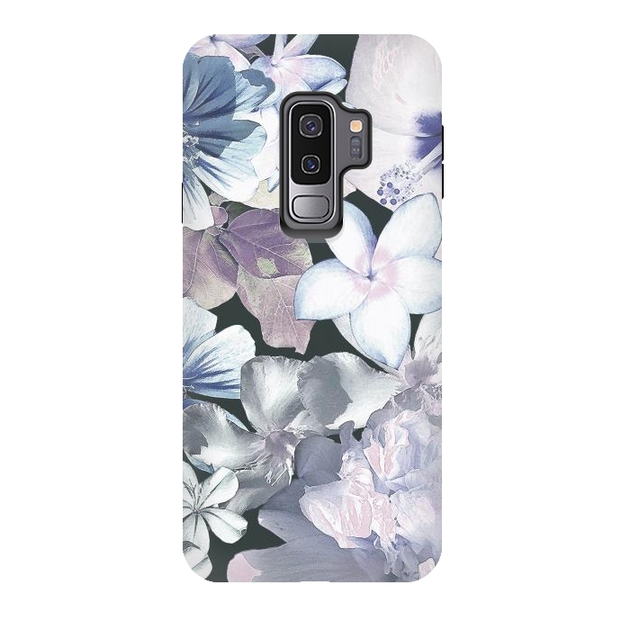 Galaxy S9 plus StrongFit Dark flowers by Susanna Nousiainen