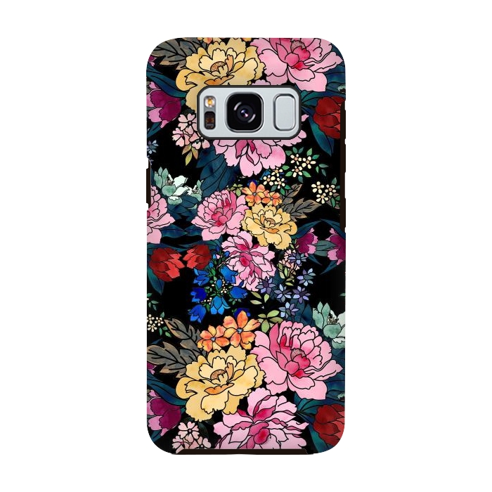 Galaxy S8 StrongFit stylish winter flowers bouquets illustration  by InovArts
