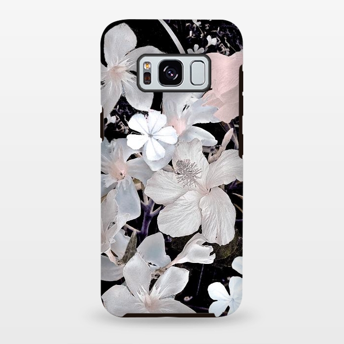 Galaxy S8 plus StrongFit Dark flowers II by Susanna Nousiainen