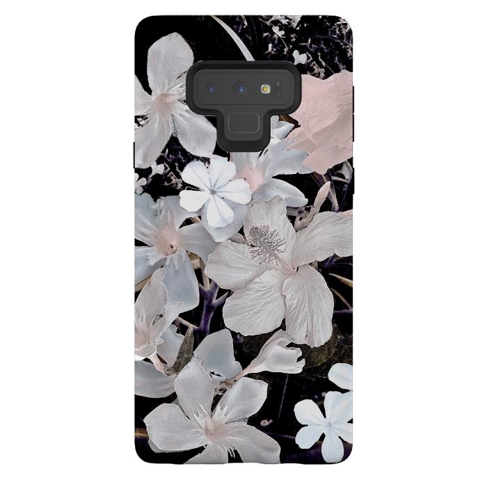 Galaxy Note 9 StrongFit Dark flowers II by Susanna Nousiainen