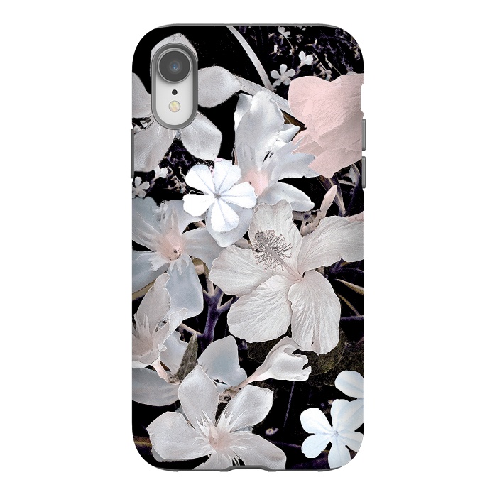iPhone Xr StrongFit Dark flowers II by Susanna Nousiainen