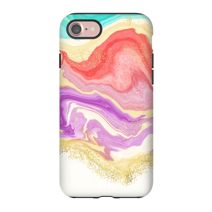 iPhone 7 StrongFit Colorful Marble by Noonday Design