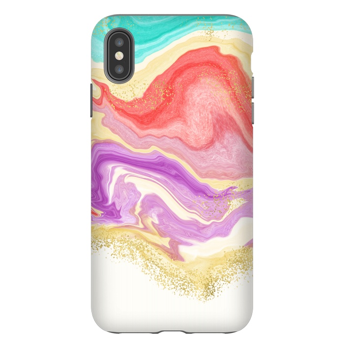 iPhone Xs Max StrongFit Colorful Marble by Noonday Design