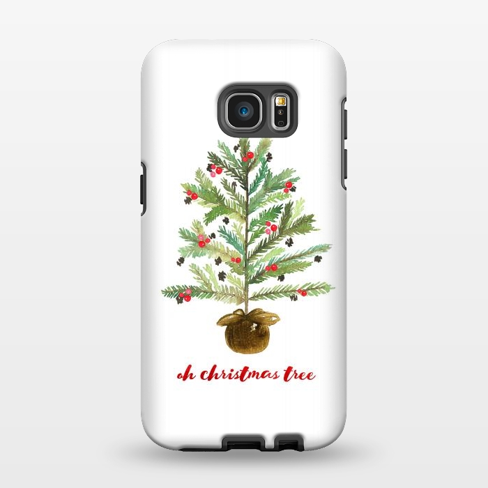 Galaxy S7 EDGE StrongFit Oh Christmas Tree by Noonday Design