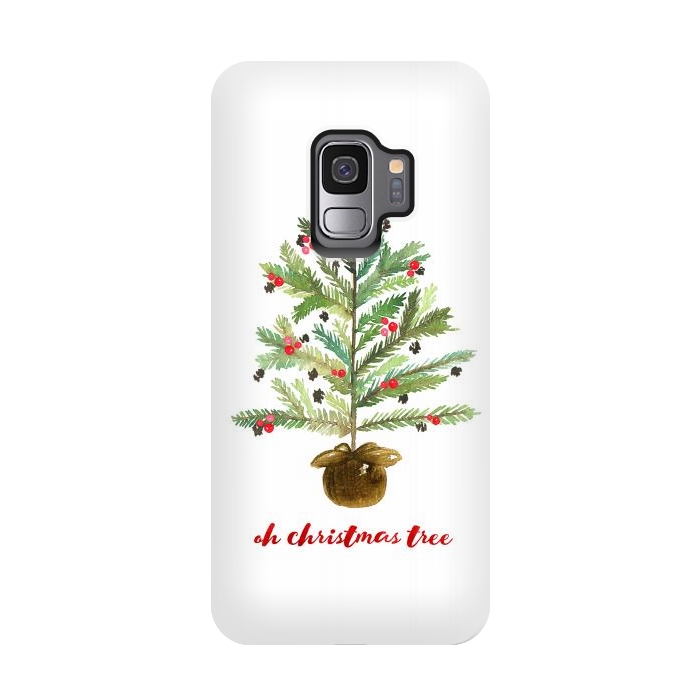 Galaxy S9 StrongFit Oh Christmas Tree by Noonday Design