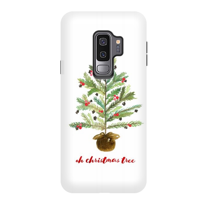 Galaxy S9 plus StrongFit Oh Christmas Tree by Noonday Design