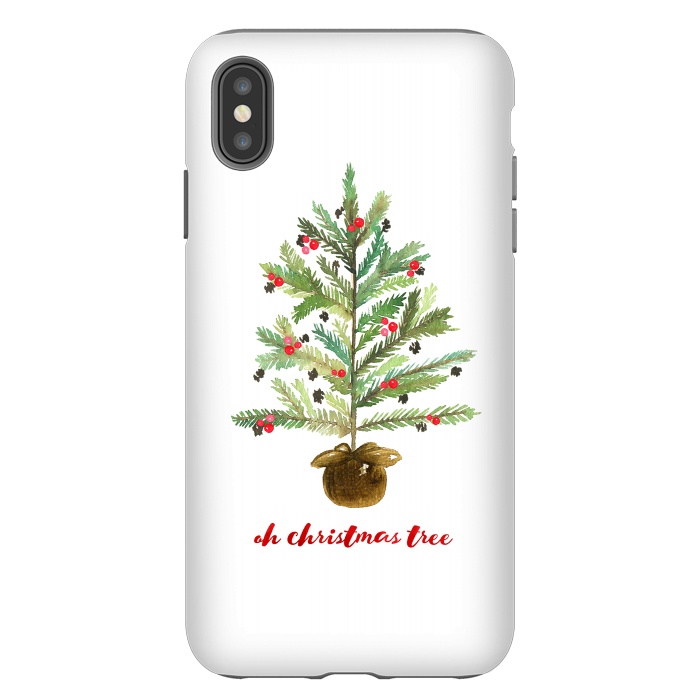 iPhone Xs Max StrongFit Oh Christmas Tree by Noonday Design