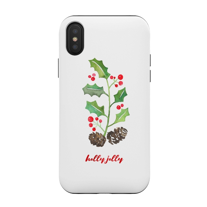 iPhone Xs / X StrongFit Holly Jolly by Noonday Design