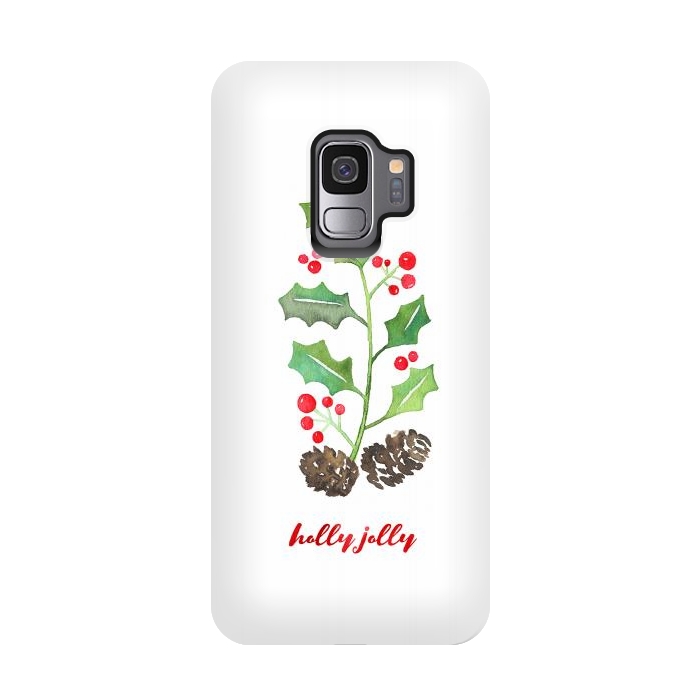 Galaxy S9 StrongFit Holly Jolly by Noonday Design
