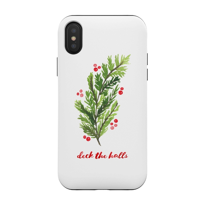 iPhone Xs / X StrongFit Deck the Halls by Noonday Design