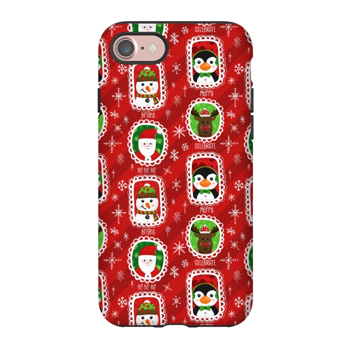 iPhone 7 StrongFit Santa and Friends by Noonday Design
