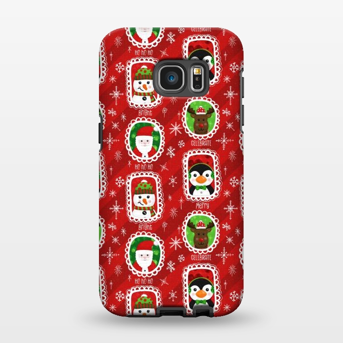 Galaxy S7 EDGE StrongFit Santa and Friends by Noonday Design
