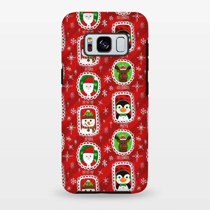 Galaxy S8 plus StrongFit Santa and Friends by Noonday Design