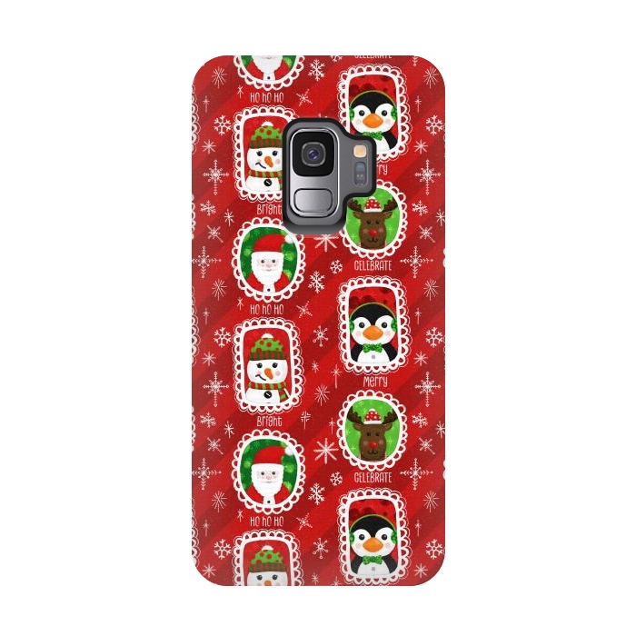 Galaxy S9 StrongFit Santa and Friends by Noonday Design