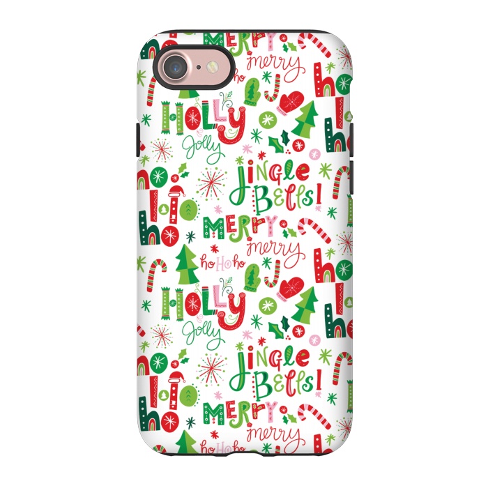 iPhone 7 StrongFit Festive Christmas Lettering by Noonday Design