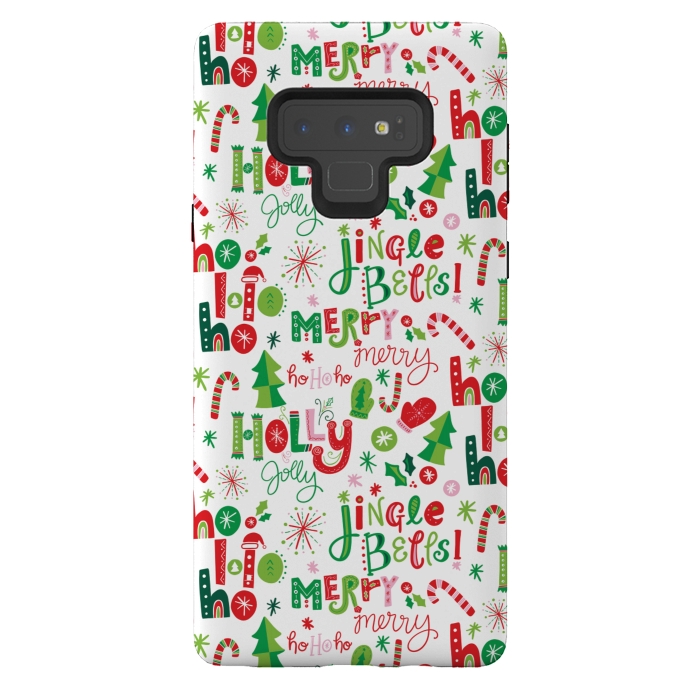 Galaxy Note 9 StrongFit Festive Christmas Lettering by Noonday Design