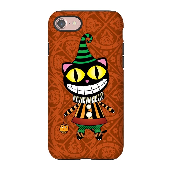 iPhone 7 StrongFit Cassiues Harlequin Cat by Mangulica