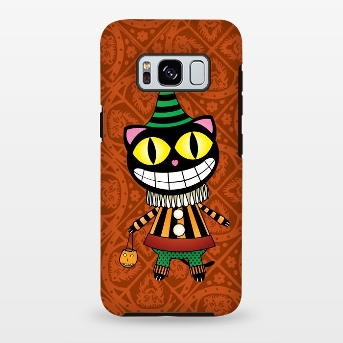Galaxy S8 plus StrongFit Cassiues Harlequin Cat by Mangulica
