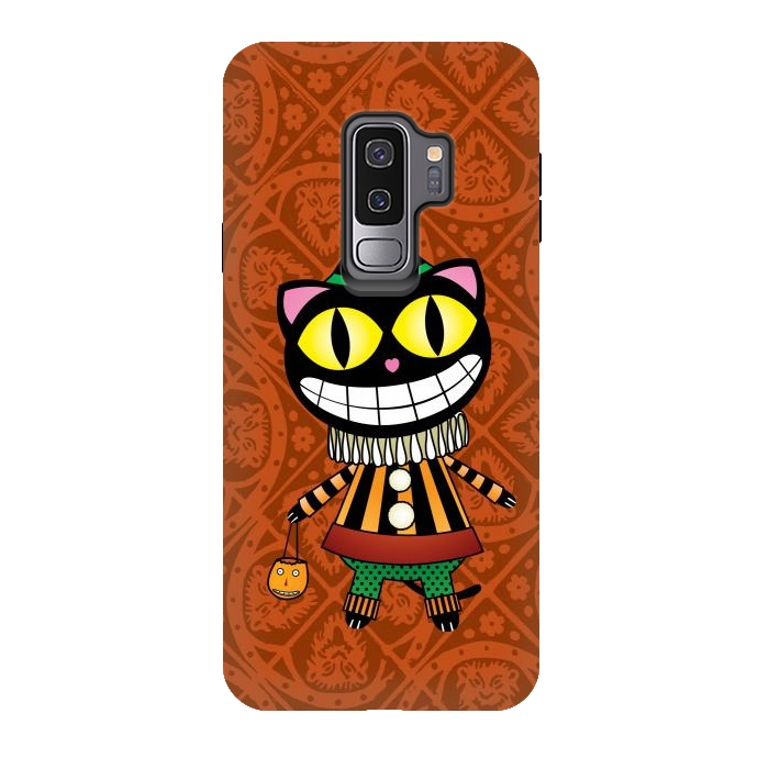 Galaxy S9 plus StrongFit Cassiues Harlequin Cat by Mangulica