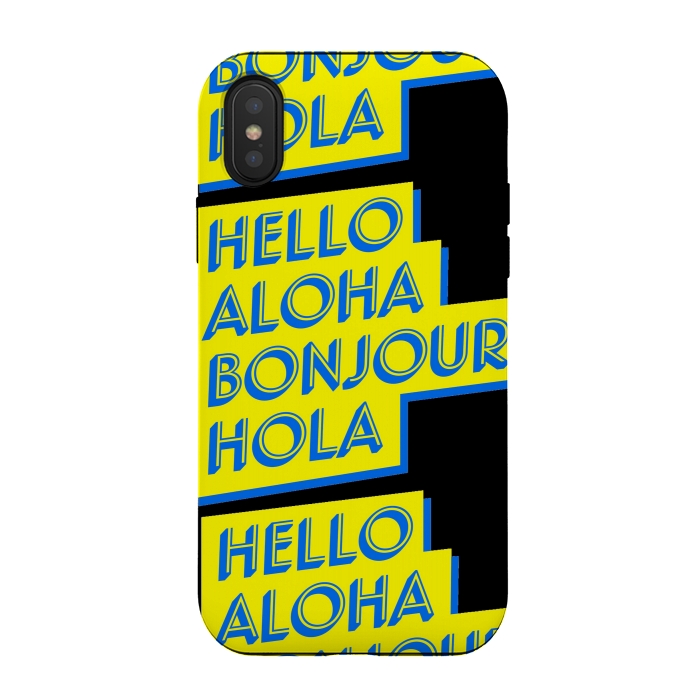 iPhone Xs / X StrongFit hello aloha by MALLIKA