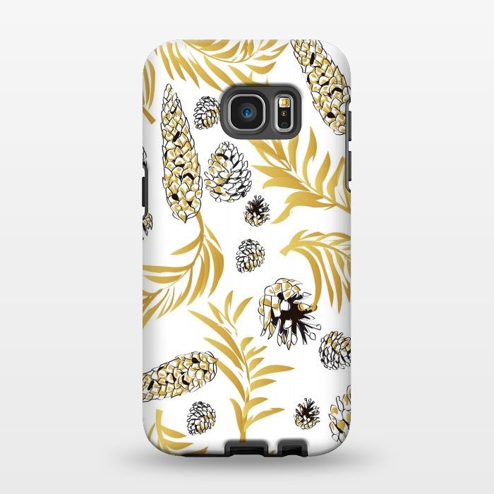 Galaxy S7 EDGE StrongFit #Christmas #Pattern #Pine #Snow 1 by Bledi