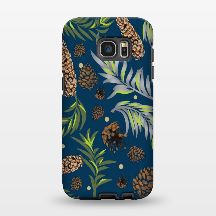 Galaxy S7 EDGE StrongFit #Christmas #Pattern #Pine #Snow 3 by Bledi