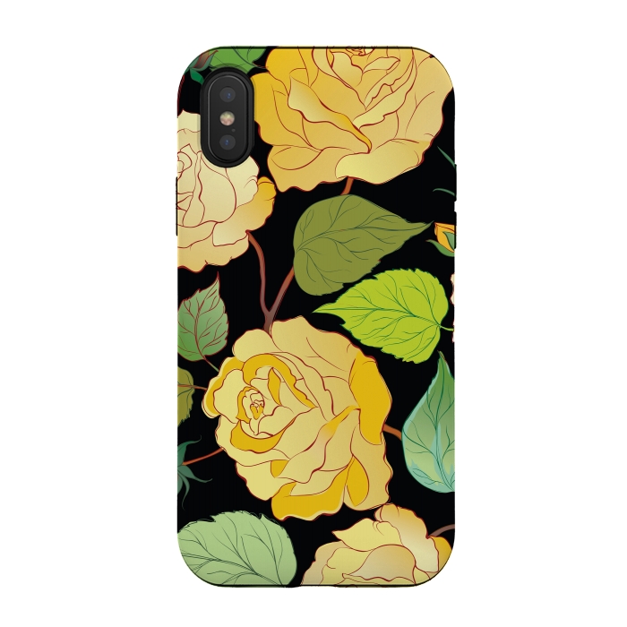 iPhone Xs / X StrongFit Colorful Roses 3 by Bledi