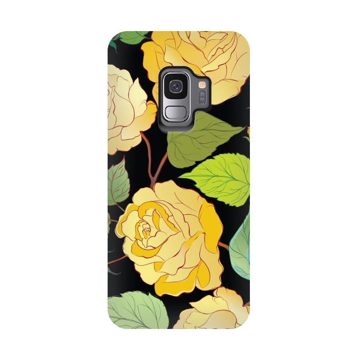 Galaxy S9 StrongFit Colorful Roses 3 by Bledi