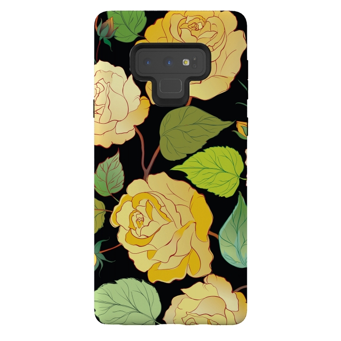 Galaxy Note 9 StrongFit Colorful Roses 3 by Bledi