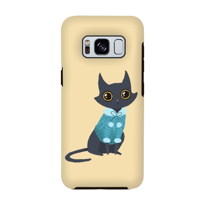 Galaxy S8 StrongFit Cozy cat by Laura Nagel