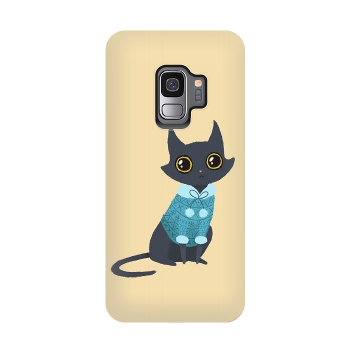 Galaxy S9 StrongFit Cozy cat by Laura Nagel