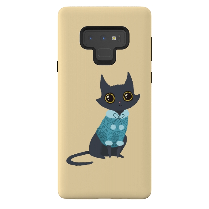 Galaxy Note 9 StrongFit Cozy cat by Laura Nagel
