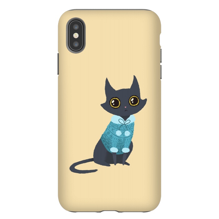 iPhone Xs Max StrongFit Cozy cat by Laura Nagel