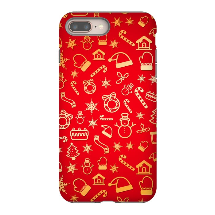 iPhone 7 plus StrongFit Christmas Pattern by Art Design Works