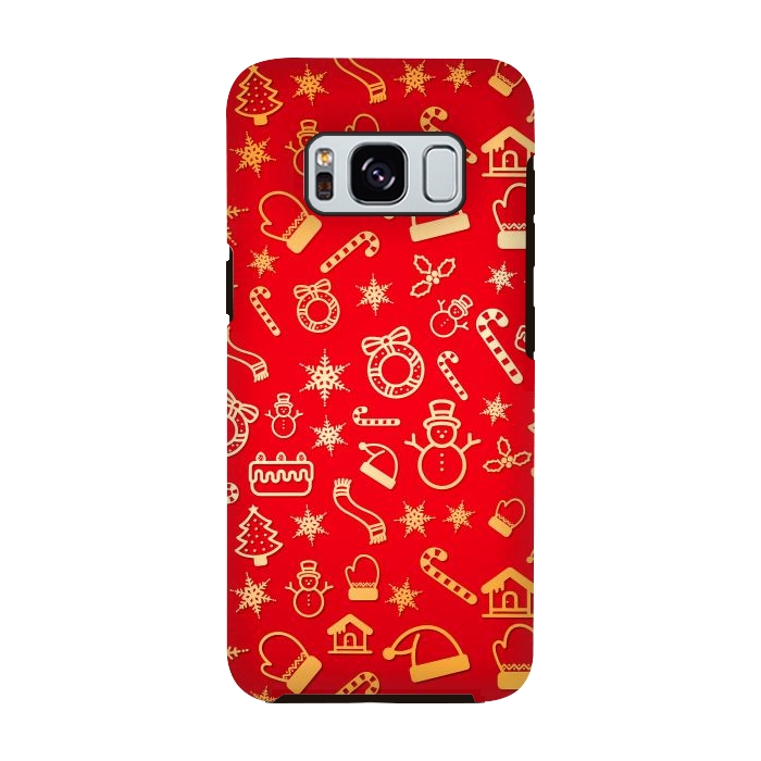 Galaxy S8 StrongFit Christmas Pattern by Art Design Works